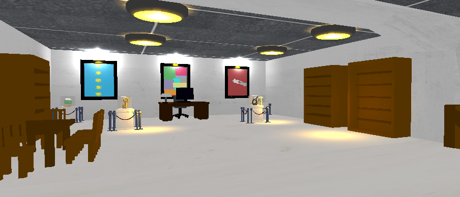 Screenshot of first room in level