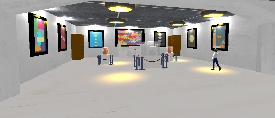Screenshot of second room in level
